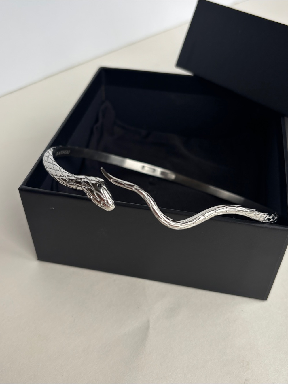 Silver Snake Head Choker Necklace - Women Accessories